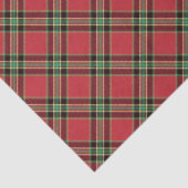 Papier Mousseline Chien de caniche de Noël Rouge Plaid (Détail)