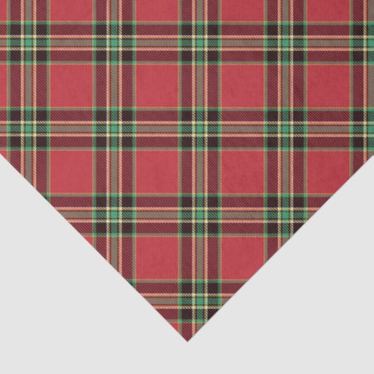 Papier Mousseline Chien de caniche de Noël Rouge Plaid (Détail)