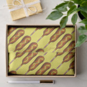 Papier Mousseline Chien de Corail Chaud Corndog Moutard Jaune Nourri (Cadeau)