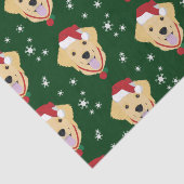 Papier Mousseline Chien de Noël Père Noël Golden Retriever (Détail)