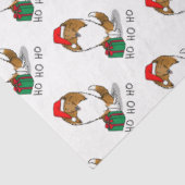 Papier Mousseline Chien de Noël Santa Hat Shetland Sheepdog (sable)  (Détail)