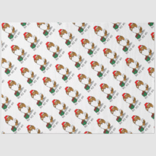 Papier Mousseline Chien de Noël Santa Hat Shetland Sheepdog (sable) 