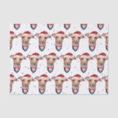 Papier Mousseline Chien de race italienne Greyhound Noël (Recto)