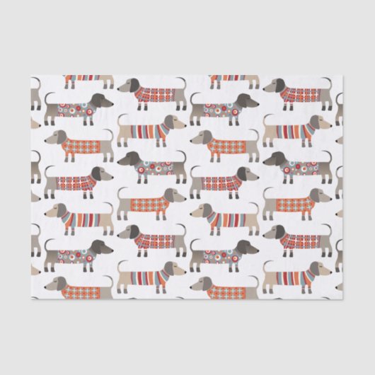 Papier Mousseline Chien de saucisse Dachshund (Recto)