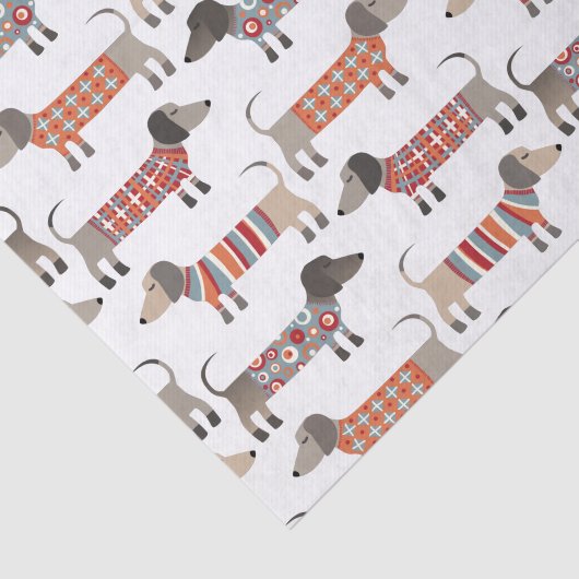 Papier Mousseline Chien de saucisse Dachshund (Détail)
