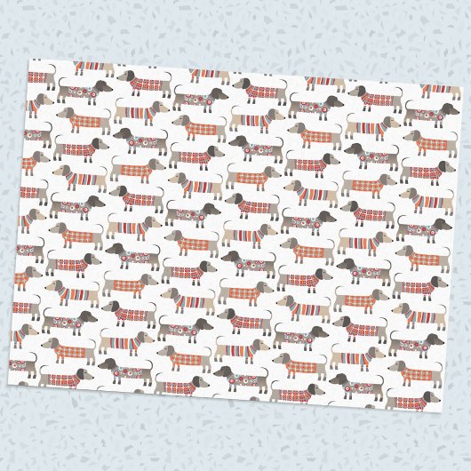 Papier Mousseline Chien de saucisse Dachshund