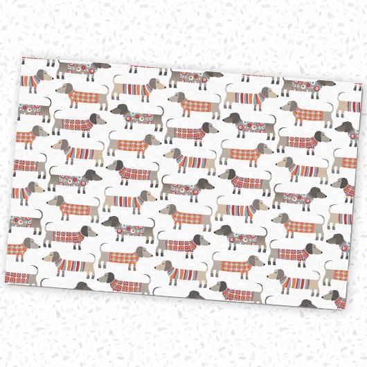 Papier Mousseline Chien de saucisse Dachshund