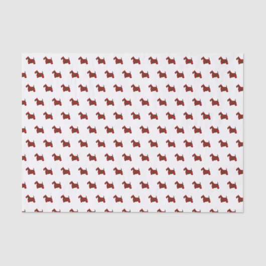Papier Mousseline Chien de Scottie de plaid (Recto)