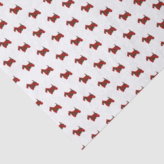 Papier Mousseline Chien de Scottie de plaid (Détail)