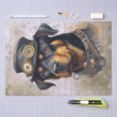 Papier Mousseline Chien de Steampunk Rottweiler (Artisanat)