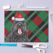 Papier Mousseline Chien de Terrier russe noir plaqué Noël (Artisanat)