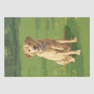 Papier Mousseline Chien de trieur du Labrador jaune