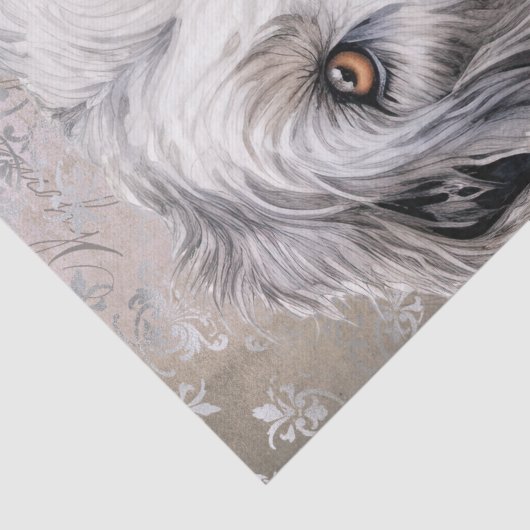 Papier Mousseline Chien d'Irlande Wolfhound (Détail)
