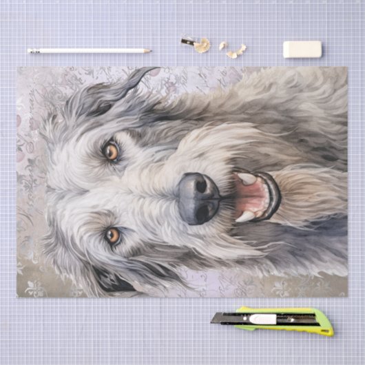 Papier Mousseline Chien d'Irlande Wolfhound (Artisanat)