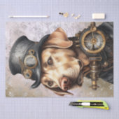 Papier Mousseline Chien du Labrador Steampunk (Artisanat)