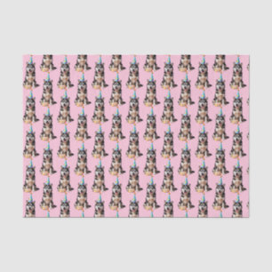 Papier Mousseline Chien Husky Birthday