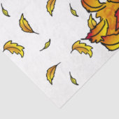 Papier Mousseline Chien Jouant dans un seau de feuilles d'automne - (Détail)