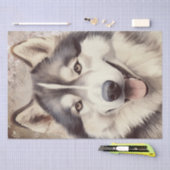Papier Mousseline Chien malamué de l'Alaska (Artisanat)