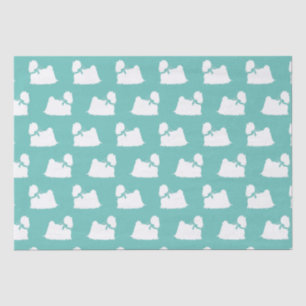 Papier Mousseline Chien maltais Chien Chien Chien Coiffure longue