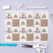 Papier Mousseline Chien mignon Chiot Tapis Animal Typographie Arbre (Artisanat)