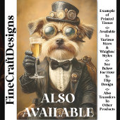 Papier Mousseline Chien mignon `En Costume Toasting Chevaux AH3O Dec