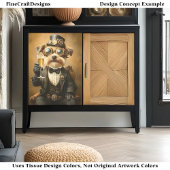 Papier Mousseline Chien mignon `En Costume Toasting Chevaux AH3O Dec