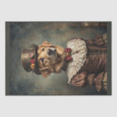 Papier Mousseline chien noble et élégant habillé Golden Retriever (Recto)