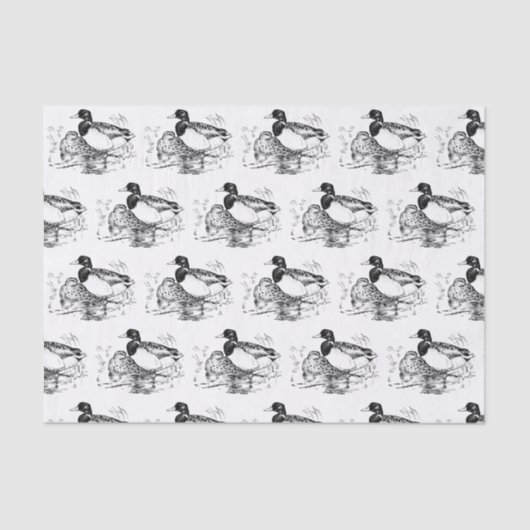 Papier Mousseline Chien noir blanc vintage (Recto)