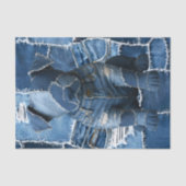 Papier Mousseline Chien Patchwork Art Denim (Recto)