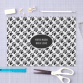 Papier Mousseline Chien Paws Minimal Moderniser votre propre texte (Artisanat)