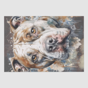 Papier Mousseline Chien Pitbull américain