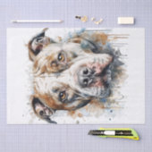 Papier Mousseline Chien Pitbull américain (Artisanat)