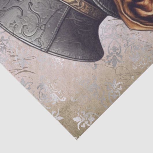 Papier Mousseline Chien Pitbull Steampunk (Détail)