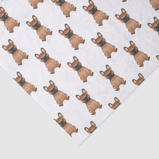 Papier Mousseline Chien rouge français / Motif de dessin animé franç (Détail)