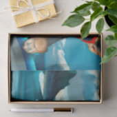 Papier Mousseline Chien sur le Surboard portant des lunettes de sole (Cadeau)