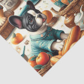 Papier Mousseline Chien-taureau vintage (Détail)