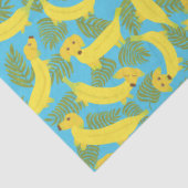 Papier Mousseline Chiens de banane tropicale mignons à motifs (Détail)