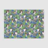 Papier Mousseline Chiens de berger australiens australiens Aussies F (Recto)