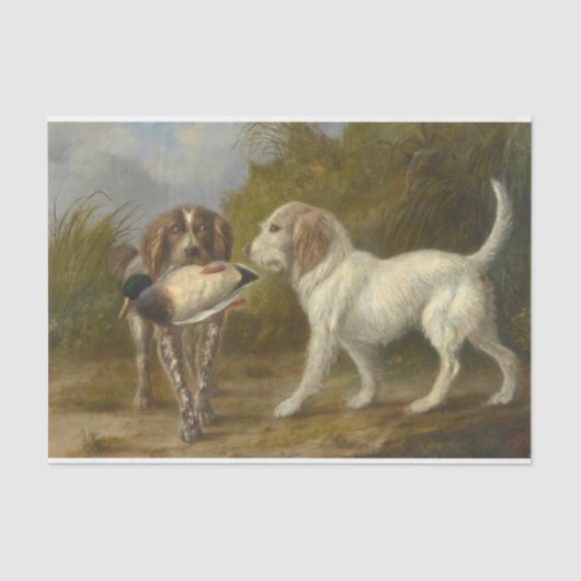 Papier Mousseline Chiens de chasse (par Carlo Ademollo) (Recto)