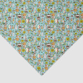 Papier Mousseline Chiens de Guinée en bleu (Détail)