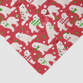 Papier Mousseline Chiens de Noël des Grands Pyrénées (Détail)