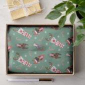 Papier Mousseline Chiens de Noël Dobermann (Cadeau)