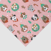 Papier Mousseline Chiens de Noël en Accessoires de vacances Motif (Détail)