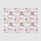 Papier Mousseline Chiens de Noël en aquarelle (Recto)