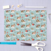 Papier Mousseline Chiens de Noël en Motif d'Écharpes douillettes (Artisanat)