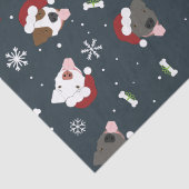 Papier Mousseline Chiens de père Noël (Détail)