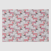 Papier Mousseline Chiens de saucisson Dachshund en Casquettes et Kni (Recto)