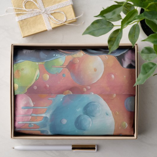 Papier Mousseline Chiens de taureau français, Milkshake (Cadeau)