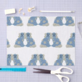 Papier Mousseline Chiens du Staffordshire Ginger Jars Magnolias (Artisanat)