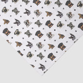 Papier Mousseline Chiens et pattes (Détail)